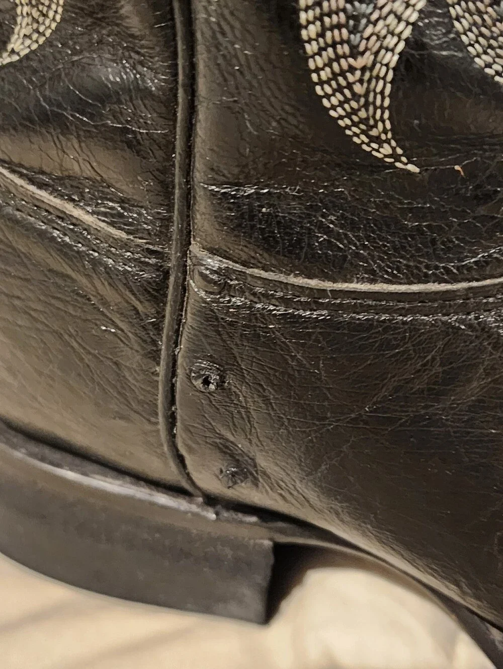 Mens Black Tony Lama Exotic Smooth Ostrich Tall Western Boots 7½D
